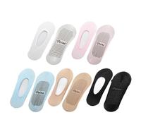 5 paires de chaussettes invisibles en silicone pour femmes tissu doux respirant couleur bonbon coupe basse ne pas montrer doublure non slip conbon coloré cheville femmes, 5 couleurs mélangées, taille