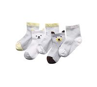 5 paires de chaussettes mignonnes pour tout-petit, jolies chaussettes de cheville élastiques et douces pour 1-3 ans, s, garçons, gris, robustes et économiquesDesign de mode