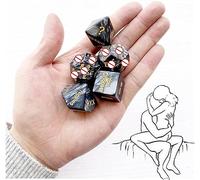 ̣ σ 5 Paires De Dés Noirs, Jouets De Déroulement Du Jeu à Boire Entre Amis, Accessoire De Jeu Amusant, Cadeaux Pour Hommes Femmes