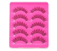 5 paires de faux cils épais, extension de cils noirs faits à la main de beauté pour les femmesDurabilité et attractivité