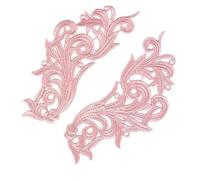 5 paires de patchs d'appliques en dentelle florale de couleur fluorescente multicolore pour costumes de danse latine Tango, décoration de robe, couture, artisanat DA005-rose 1-5 paires