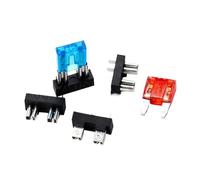 5 paires de porte-fusibles de voiture et de bateau, petite et moyenne lame de voiture 32V, adaptés aux circuits imprimés 2A 3A 5A 7,5A 10A 15A 20A 25A 30A 35A 40A (Color : Small, Size : 20A)