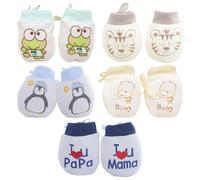 5 Paires De S En Coton Pour Nouveau-Nés, S Anti-Rayures Pour Bébé, S Pour Bébé Réglables, S À Lacets Pour Bébé