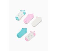 5 Paires De Socquettes Unies/florales Multicolore 35/37
