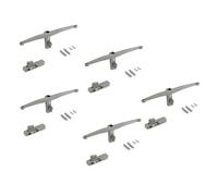 5 paires de supports pour système modulaire Zero - pour étagère en bois - gris pierre EMUCA