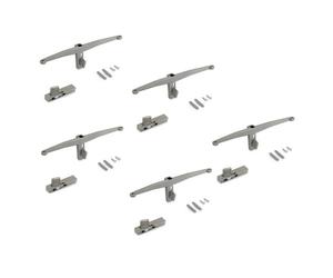 5 paires de supports pour système modulaire Zero - pour étagère en bois - gris pierre EMUCA