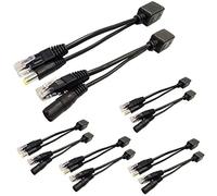 5 paires d'injecteur PoE passif et répartiteur PoE avec connecteur DC 5,5 x 2,1 mm RJ45 Power over Ethernet