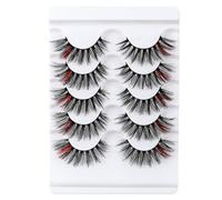 5 Paires Faux Cils 3d Naturels, Effet Plus Dense, Usage Club