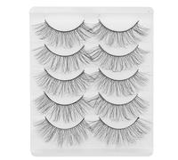 5 Paires Faux Cils Naturels 3d en Fibre Chimique, Noir | Style, Effet Plus Intense, Regard Sublimé, Adapté Photo et Fête