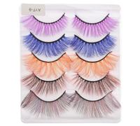 5 Paires Faux Cils Naturels 3d Réalistes, Style Mode | Simulation, Aspect et Volumineux, pour Photo et Bal, Rehausse le Regard Finition Soignée