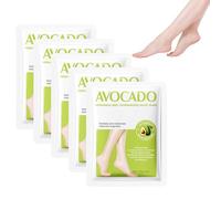 5 Paires Masque Pied, Masque Peeling Pieds, Avec De L'huile D'avocat,Masque Pieds Exfoliant et Nourrissant pour Callosités, Masque gommant exfoliant pour les pieds, Éliminateur de Peaux Mortes