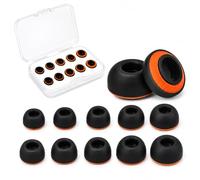 5 Paires Noir Mousse à Mémoire Embouts pour AirPods Pro 3, Antidérapants Remplacement Coussinets avec Boîte Rangement, Isolation Phonique & Ajustement Confortable pour Course, Gym,Trajet (XS/S/M/L/XL)