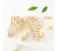 5 Paires/Pack Enfants Coton Chaussettes Garçon, Fille, Bébé, Bébé Garder Au Chaud Rayure Pois Mode Sport Chaussettes Automne/Hiver Enfants Cadeaux Lava1