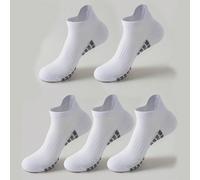 5 paires/paquet Chaussettes de course professionnelles blanches, courtes à coupe basse anti-dérapantes, chaussettes de sport à séchage rapide pour hommes, marathon, pour la salle de sport, automne 39-