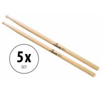 5 Paires SD1 Baguettes de Bois Hickory Pointe Nylon pour Batterie Tambour Batte