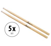 5 Paires SD1N Baguettes de Bois Hickory Pointe Nylon pour Batterie Tambour Batte
