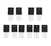 5 paires Transistor, 2SA1943 2SC5200 Amplificateur Transistors, Silicone Transistor audio haute puissance, Transistor avec amplificateur de Puissance Noir, Pour circuits intégrés à grande échelle