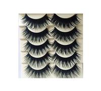 5 Pairs Blue+Black Long Thick Cross False Eyelashes Makeup Eye Lash Extension . Attractive and professional
