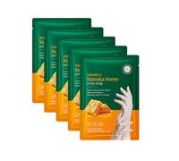 5 Pairs, Masque pour les Mains à la Vitamine E, Hand Mask, Main Gants Hydratants pour Soin de Main Masque Nourrissant Exfoliants Régénérantes Pour Les Mains Sèches Vieillissantes et Gercées