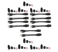5 Pairs POE Splitter Adapter DC12V Waterproof for IP Camera, Ethernet POE Injector with IEEE802.3af Support, ABS Housing, Plug - and - Play for Surveillance Systems (Noire)