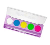 5 palettes colorées activées par l'eau avec pinceau maquillage longue durée pour peinture du visage d'Halloween