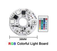 5 Panneaux Lumineux LED RGB à Dégradé de Couleurs, Entrée DC5V, Blanc, avec Interrupteur USB, Câble et Télécommande, 38 mm