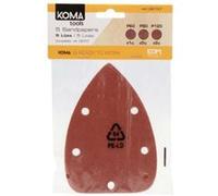 5 papiers de verre KOMA - pour ponceuse triangulaire 08707 - 08737 G