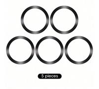 5 paquets Anneaux lisses améliorés pour chargeur sans fil magnétique pour 15 14 Pro Max 13 12 11 Mini Plaque de métal magnétique Autocollant Plaque de support de téléphone de voiture à installer à l'e