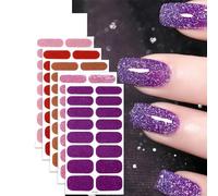 5 paquets de décalcomanies d'art d'ongle, ensemble d'autocollants à ongles de couleur aléatoire auto-adhésifs, couvre-ongles en gel, pour femmes, amélioration rapide et facile pour la maison