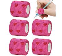 5 Paquets/Ensemble de Bandages cohésifs Auto-adhérents, Ruban de Premiers Secours imprimé Coeur, Ruban Auto-adhésif élastique, athlétique, Ruban d'enveloppement de Sport, Enveloppement de Bandage