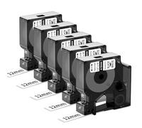 5 Paquets MarkField 18444 Ruban Compatible avec Dymo Rhino Étiquettes