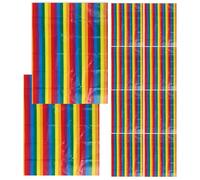 5 Paquets Papier de Soie Arc-en-ciel à Rayures Multicolores | Papier Flexible et Pliable, Surface Mate Raffinée, pour Écoles, Fêtes, Boîtes Présents et Paniers