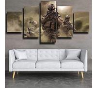 5 Parties Impression Sur Toile 5 Pieces Tableau Mural Image Sur Toile Motif Moderne Décoration Murale Salon Photo Artistique Ventilateur Militaire Soldat De L'Armée Sans Cadre 100 X 50 Cm