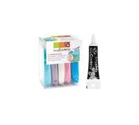 5 pâtes à sucre sirène 80 g + stylo de glaçage noir