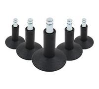 5 patins grand modèle N°12, tige 11 mm hjh OFFICE Noir G