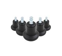 HJH Office Patins de sol 619002 – 5x, broche 10 mm pour chaise de bureau, pour tous les étages
