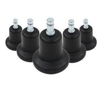 hjh OFFICE 619003 5X Goupille de Patin de Plancher 11mm Stand Pieds de Chaise Pivotante en Plastique de Planeur, pour Tous Les Étages