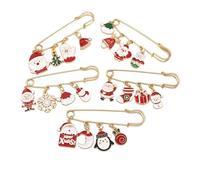 5 PC Noël Broche Pin Set pour les femmes, Festive Père Noël Focon de neige écharpe Clip, Accessoires de fête pour les vêtements, sacs, chapeaux (5pcs B)