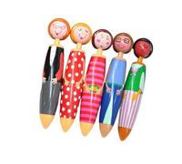 5 PC Poupées Creative Ball Point Stylo À Base Ballon Pour Écriture Encres Press Pen School Bureau Fournitures Pour Étudiant