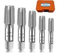 5 Pcs 1/8"" 3/4"" 3/8"" 3/8"" 3/8"" 3/4"" 3/4"" 3/4"" BSP Carbon Steel Pipe Tap Set Plumbing Tap Set for Precise Thread,Ace.[F132]