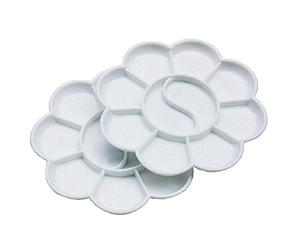 5 pcs 10-Slot Forme de fleur Art bac à peinture Palette de l'artiste Plastique aquarelle bac à peinture palet de voyage