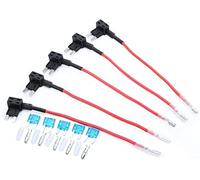 5-Pcs 15A Add Circuit Car Mini Wire Blade Fusible Boxe Holder Câblage de protection