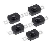 5 Pcs 2 Terminal PCB Momentary Tactile Tact Push Button Switch for Torch Black