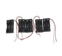 5 Pcs 2 x 1.5V AA Batterie Support Boite Coffre Noir avec Fils de connexion