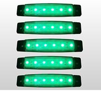 5 pcs 24 V 24 V SMD 6 LED Vert côté Feu de Gabarit position Camion Remorque Camion