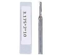 5 pcs 3,175 x 2 x 10 mm CNC Fraise en bout, fraise en acier au tungstène, fraise de gravure en spirale avec bords de coupe tranchants pour machines de gravure CNC