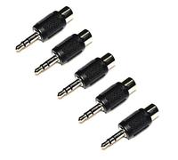 5 Pcs 3.5mm Mono Jack Jack à RCA Femelle Connecteur Adaptateur Coupleur Droit