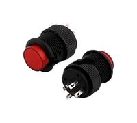 5 Pcs 4 Terminal Flush SPST Momentary Push Button Switch Red LED AC 250V 3A NWPNLXEA