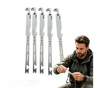 5 Pcs 6-in-1 Stainless Steel Fishing Multi Tool, Hook Remover & Knot Tyer.