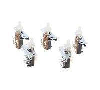 5 Pcs 6 Terminals Spring Loaded SPST Latching Power Push Button Switch